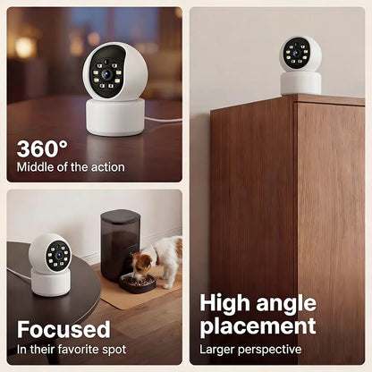 Hawkray Smart Monitor for Homes | 360° Coverage | 3MP 2K HD | AI Pet Recognition | 2-Way Audio and Home Security