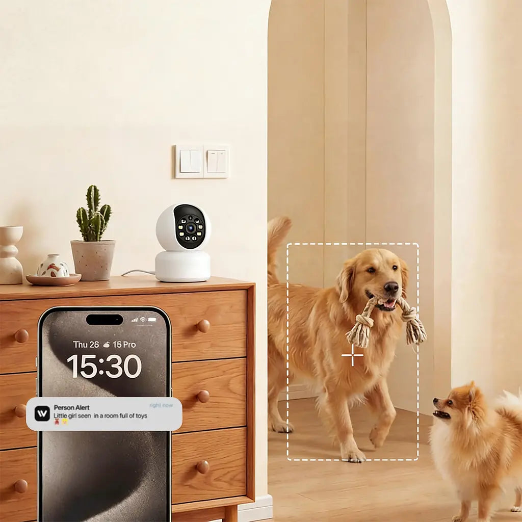 Hawkray Smart Monitor for Homes | 360° Coverage | 3MP 2K HD | AI Pet Recognition | 2-Way Audio and Home Security