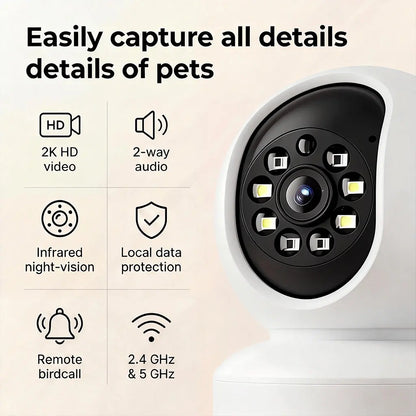 Hawkray Smart Monitor for Homes | 360° Coverage | 3MP 2K HD | AI Pet Recognition | 2-Way Audio and Home Security